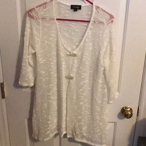 Cal Style USA lightweight, sheer cardigan, L